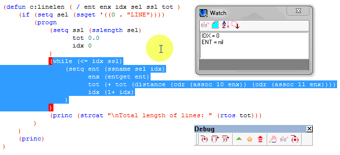 autocad lisp set list to variables