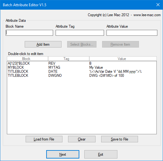 Batch Attribute Editor Attribute Data Interface